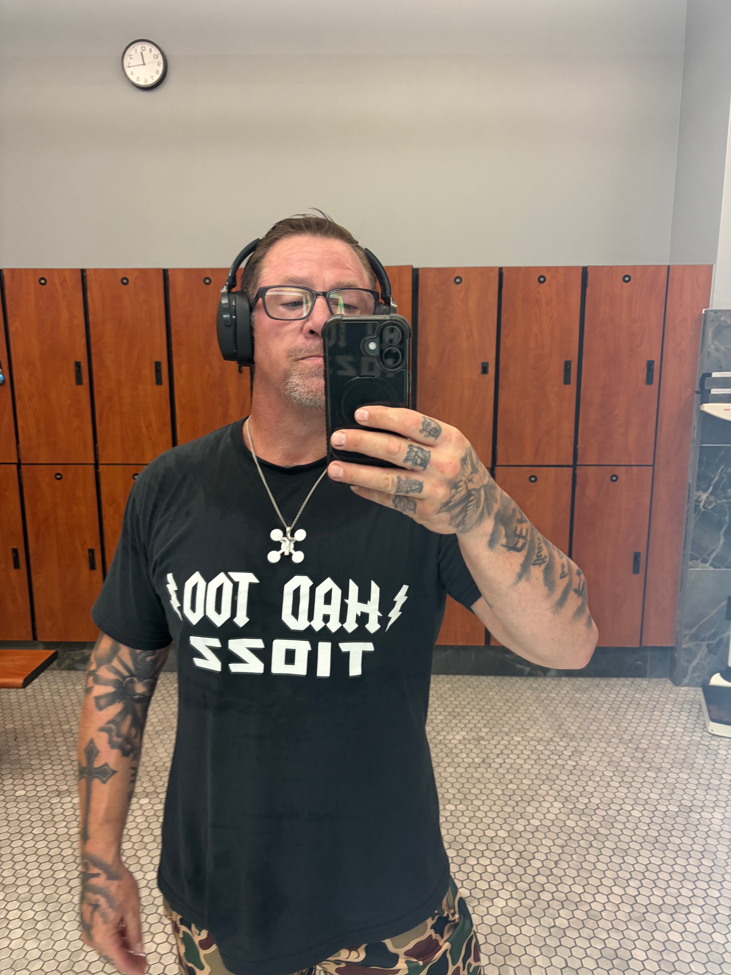 Coach Bruce at the gym putting in the work